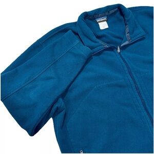 Patagonia Jacket Mens Size Large Blue Synchilla Micro‎ Fleece Full Zip Vintage